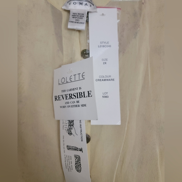 Lolette Women's Reversible Dress with Matching Cover 2 pc set - Picture 13 of 14